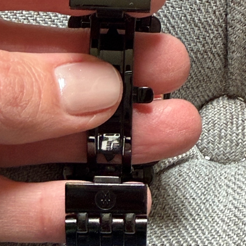 Michele Deco Diamond Chronograph Black On Black Women’s’ Watch - Picture 6 of 13